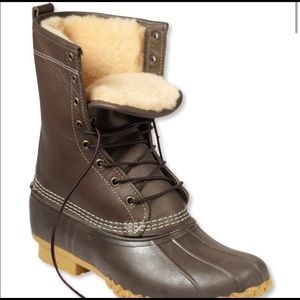 10” shearling lined Bean Boot rainboot